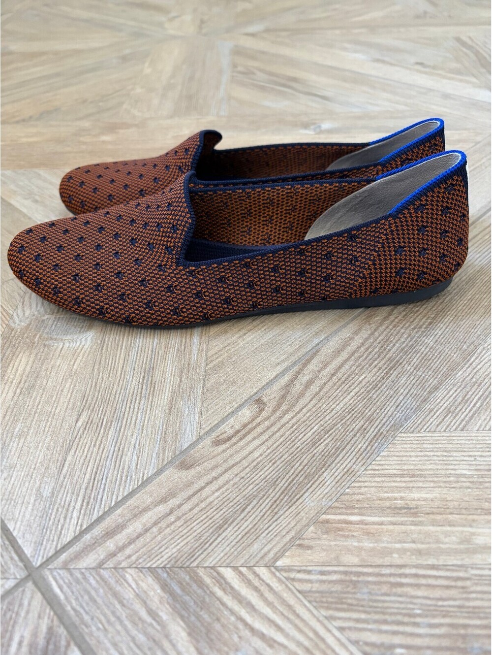 Rothy's The Loafer in Sienna Dot Size 11 Preppy Casual Fall Houndstooth
